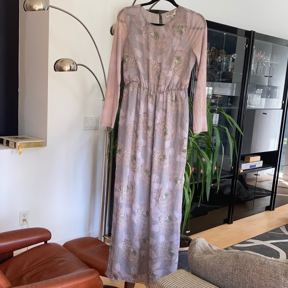 Valentino Floral Silk Dress